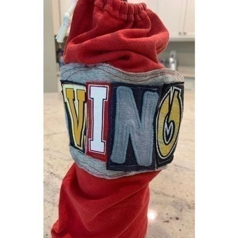 Upcycled Tshirt Wine Bag
